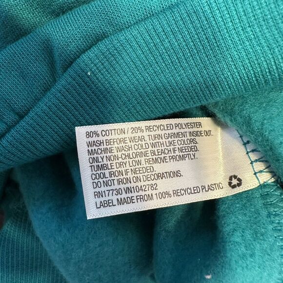 Art Class Kids S (6-7) Graphic Peace Oversized Sweatshirt Green - Picture 7 of 7